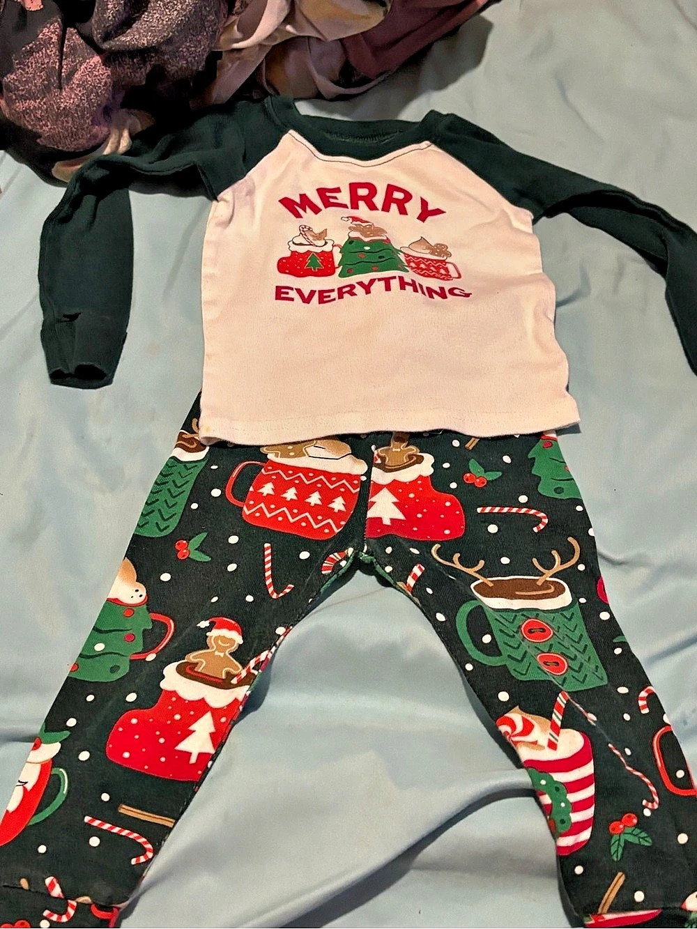 PJ Place Merry Everything Holiday Pajama Set Baby 9-12M